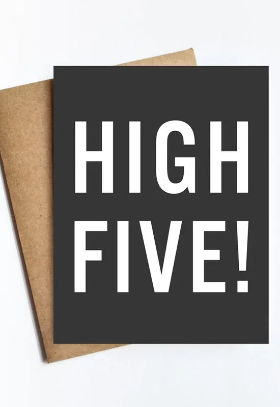 Google SEO-friendly words: High Five Card -> Top 5 Greeting Card Designs