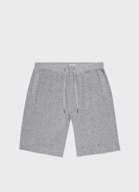 Grey Melange Men's Towelling Shorts