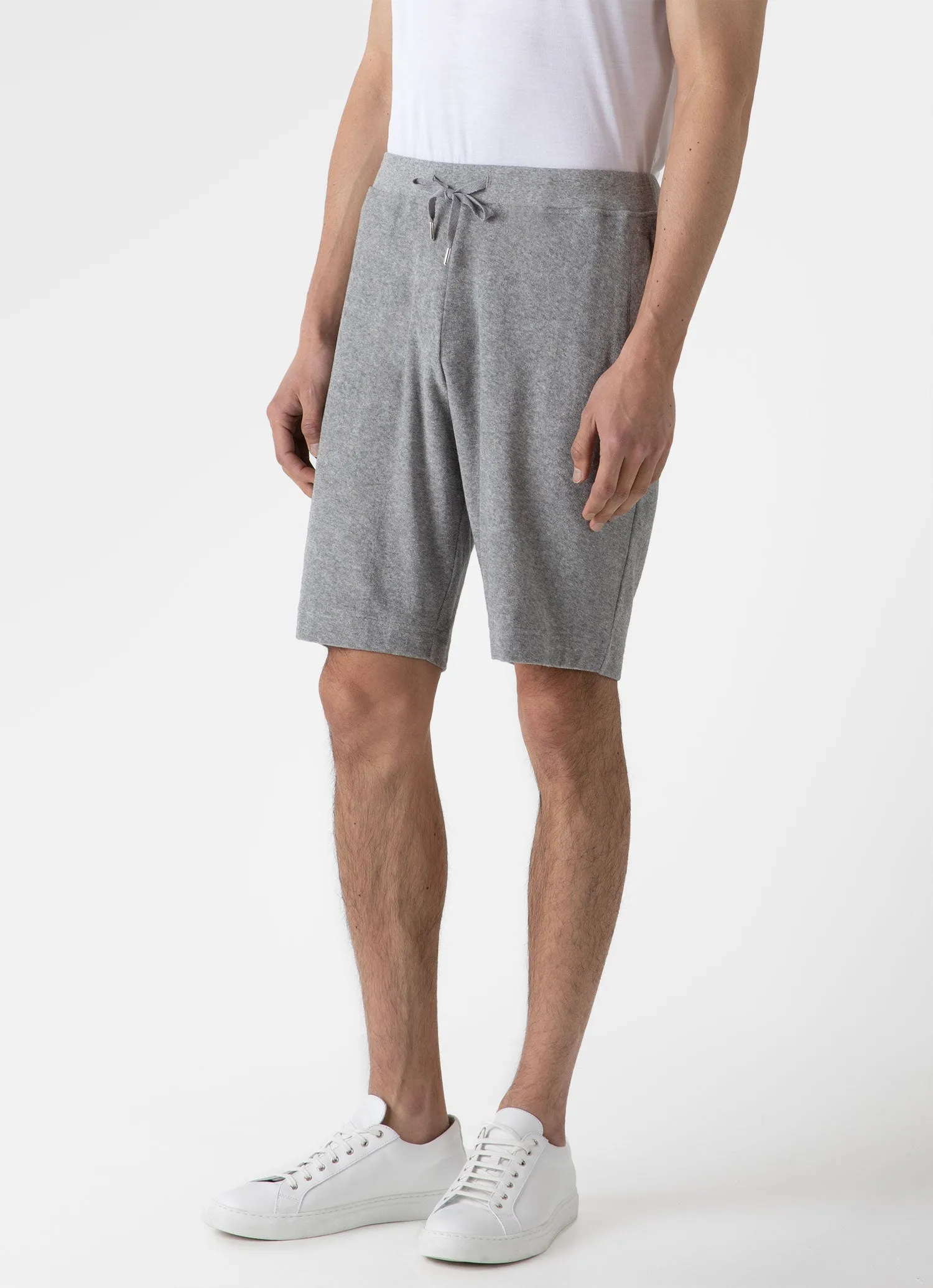 Grey Melange Men's Towelling Shorts