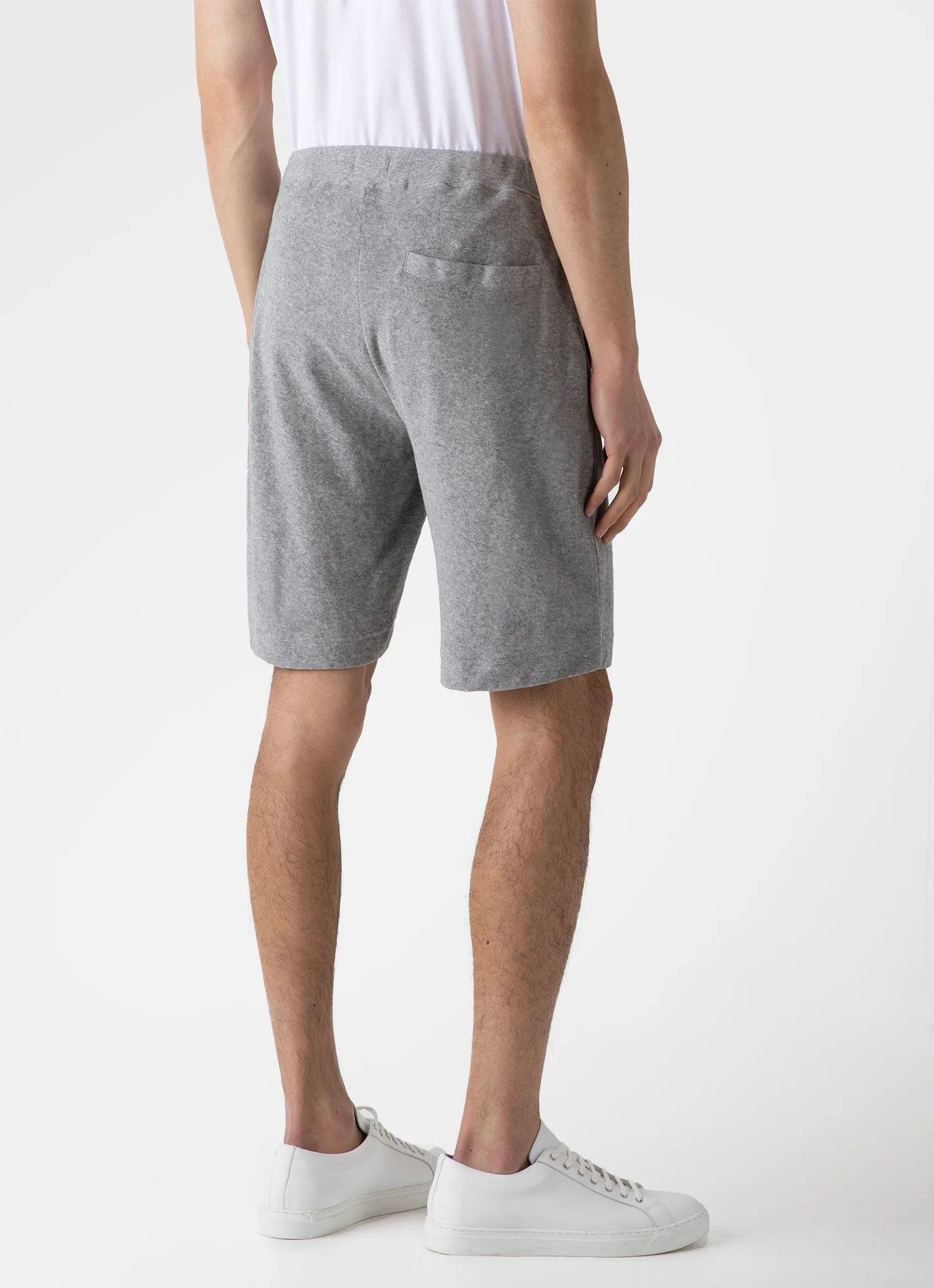 Grey Melange Men's Towelling Shorts