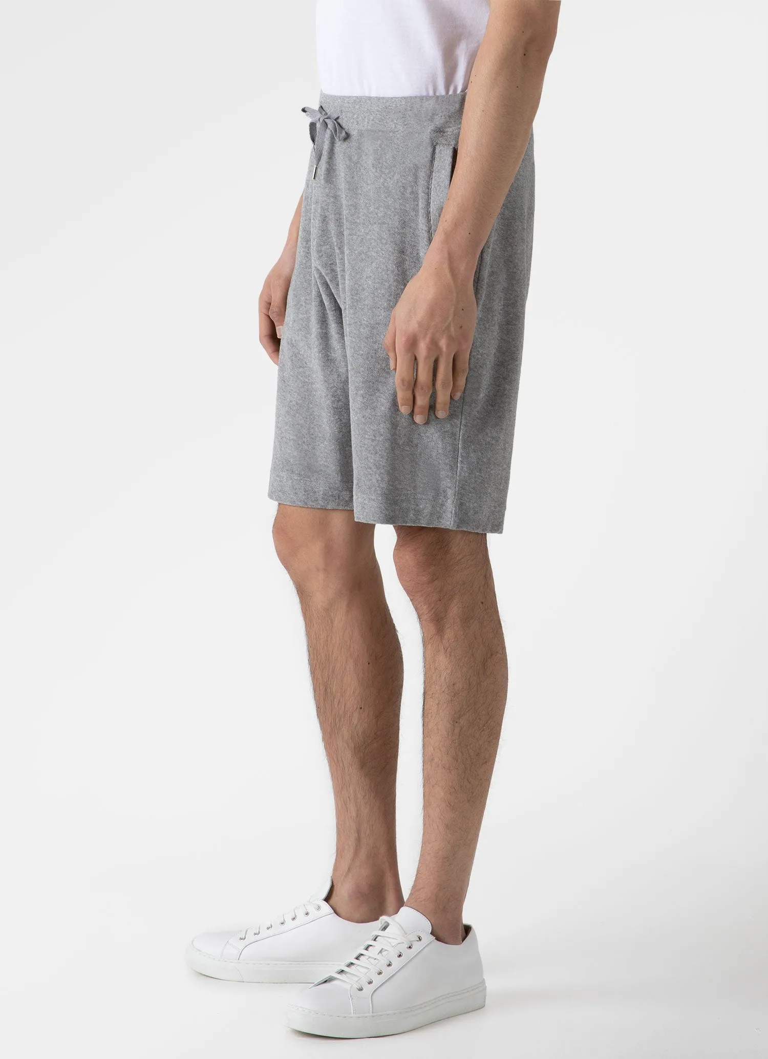 Grey Melange Men's Towelling Shorts