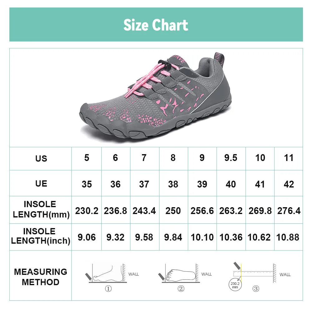 Hiitave Women’s Water Shoes - Quick-Dry Barefoot for Swimming, Diving, Surfing, Aqua Sports, Pool, Beach, Walking, Yoga.