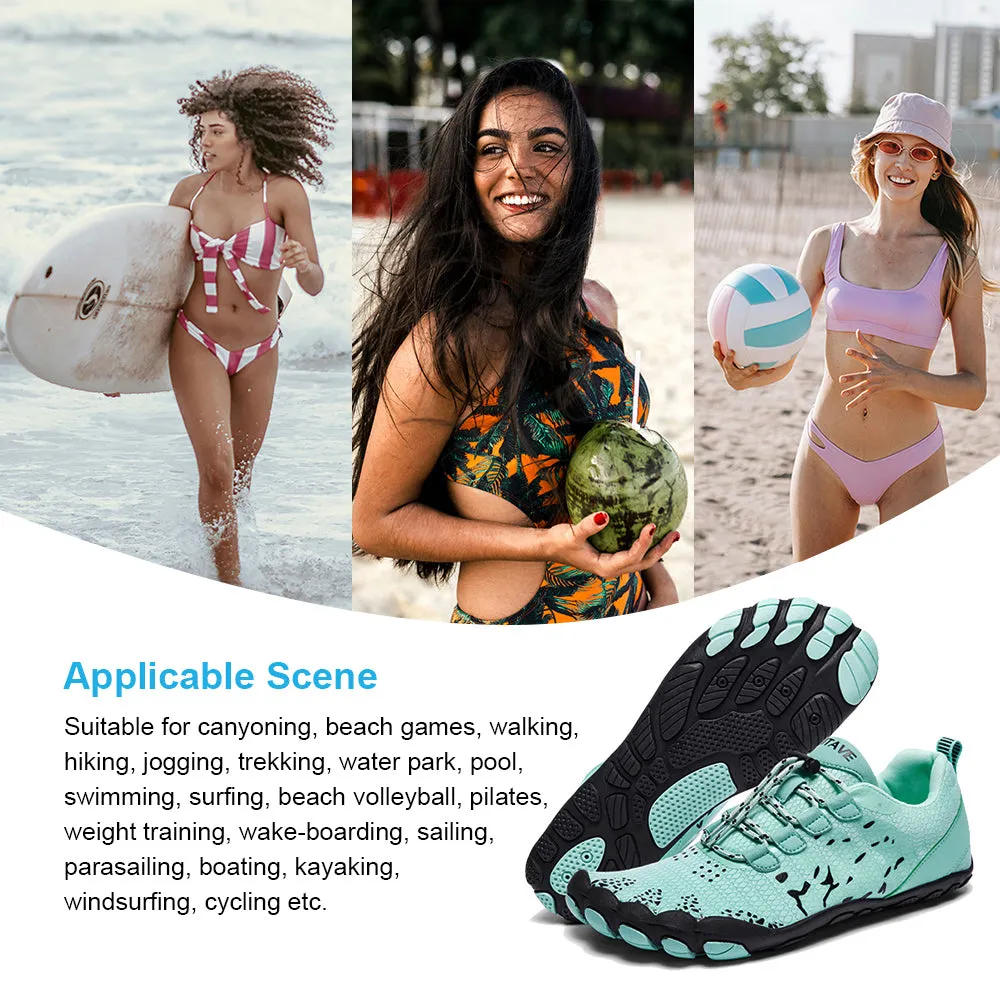 Hiitave Women’s Water Shoes - Quick-Dry Barefoot for Swimming, Diving, Surfing, Aqua Sports, Pool, Beach, Walking, Yoga.