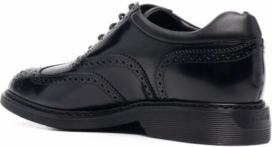 Hogan leather lace-up brogues Black