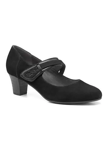 Hotter Samba Black Formal Shoes | Kaleidoscope