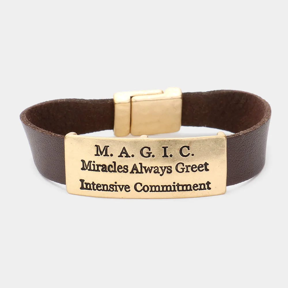 iLLASPARKZ M.A.G.I.C faux leather magnetic bracelet