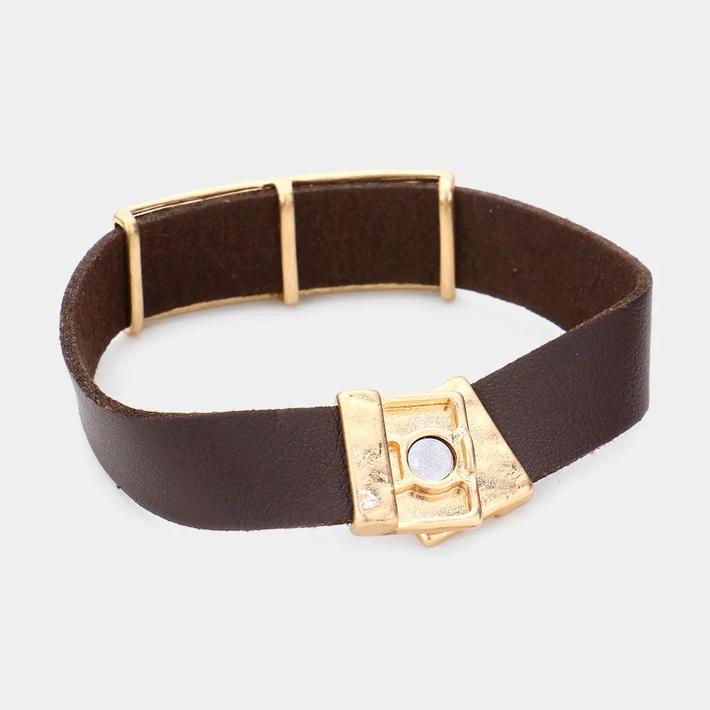 iLLASPARKZ M.A.G.I.C faux leather magnetic bracelet