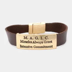 iLLASPARKZ M.A.G.I.C faux leather magnetic bracelet