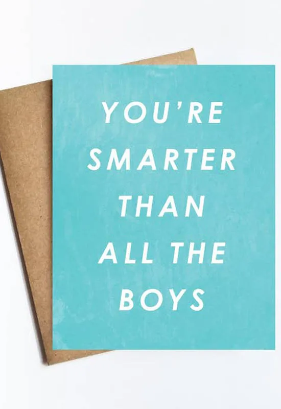 Intelligent Girls Card - Outsmarting the Boys