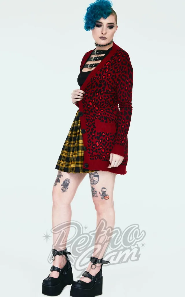 Jawbreaker Red Leopard Oversized Cardigan - XL In Stock