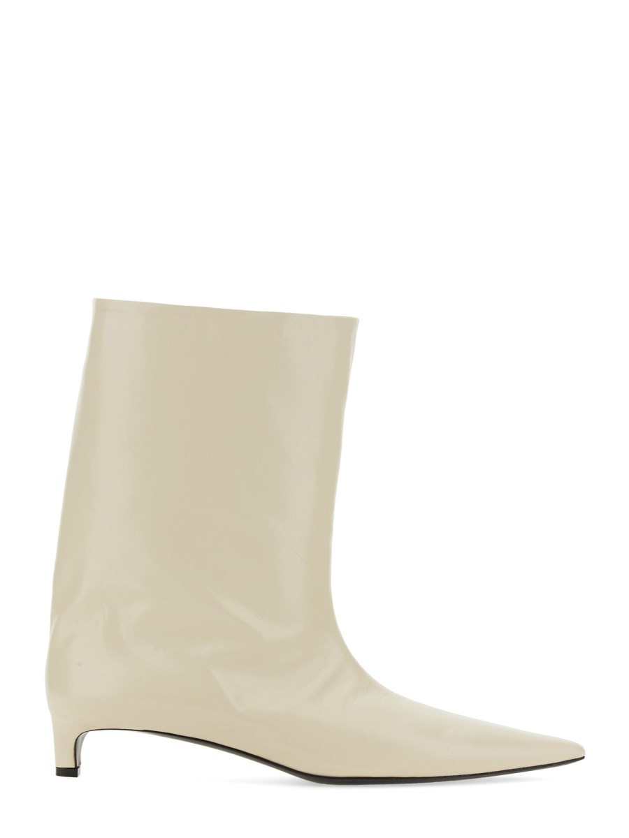 Jil Sander leather heeled boot