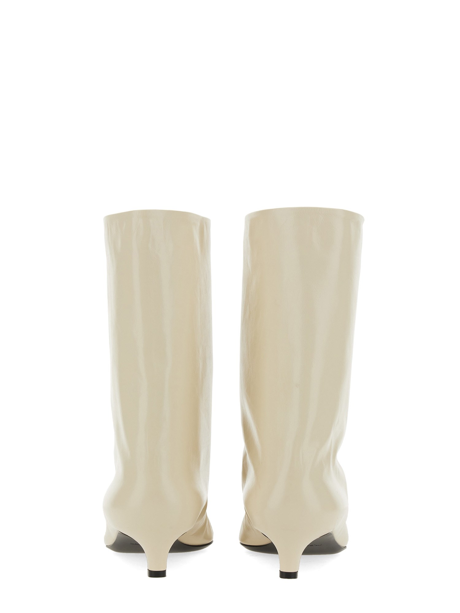 Jil Sander leather heeled boot