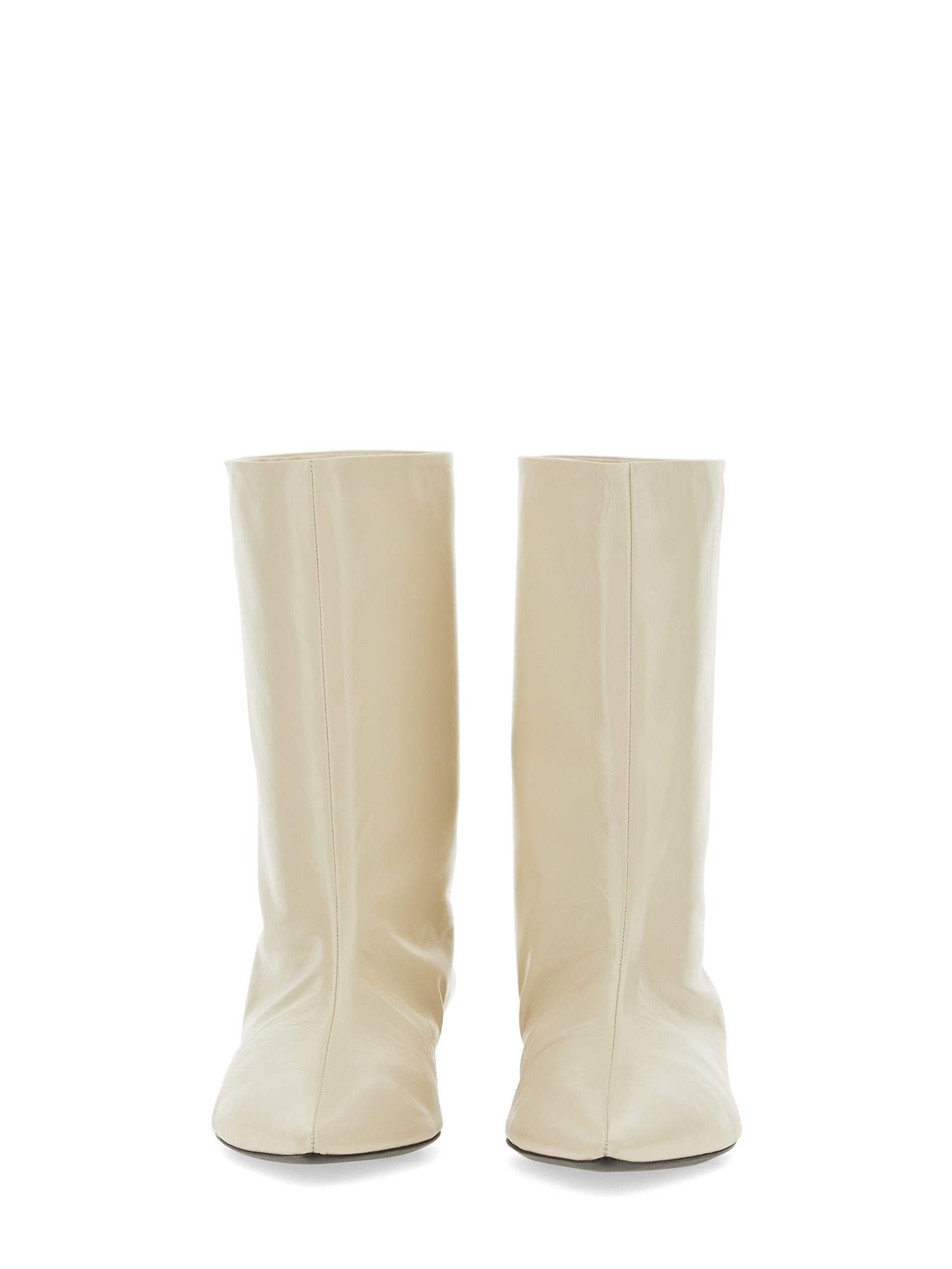 Jil Sander leather heeled boot