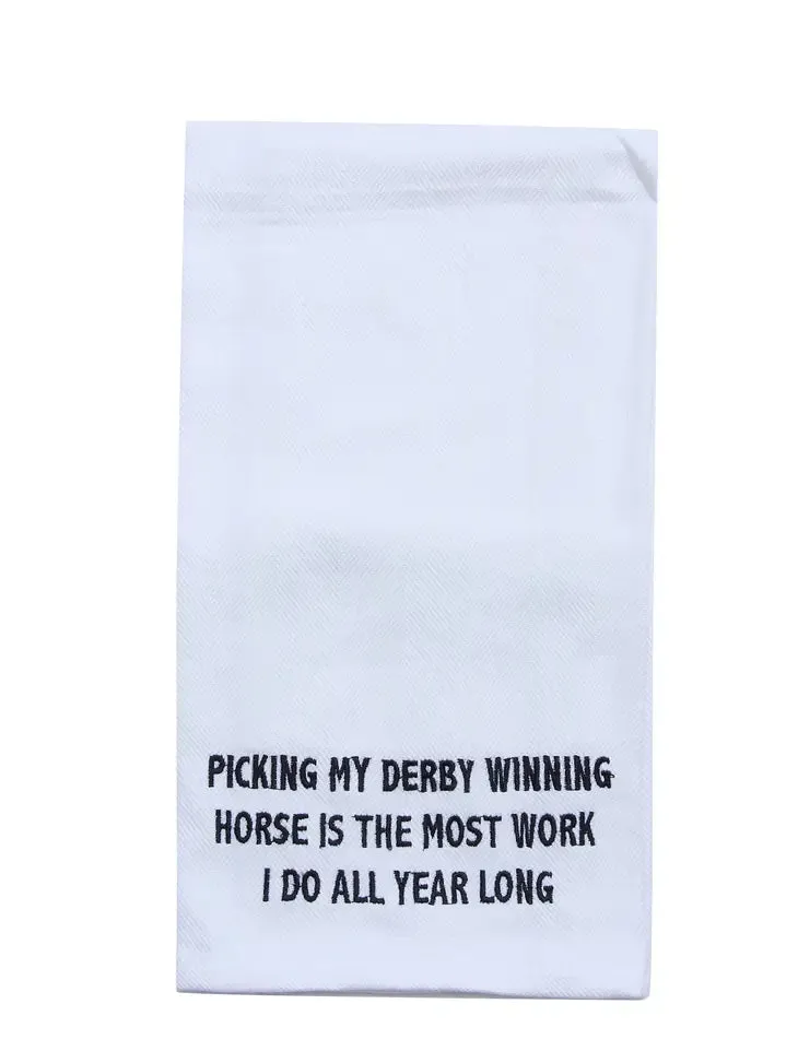 Kentucky Derby Winner Horse Tea Towel for Picking