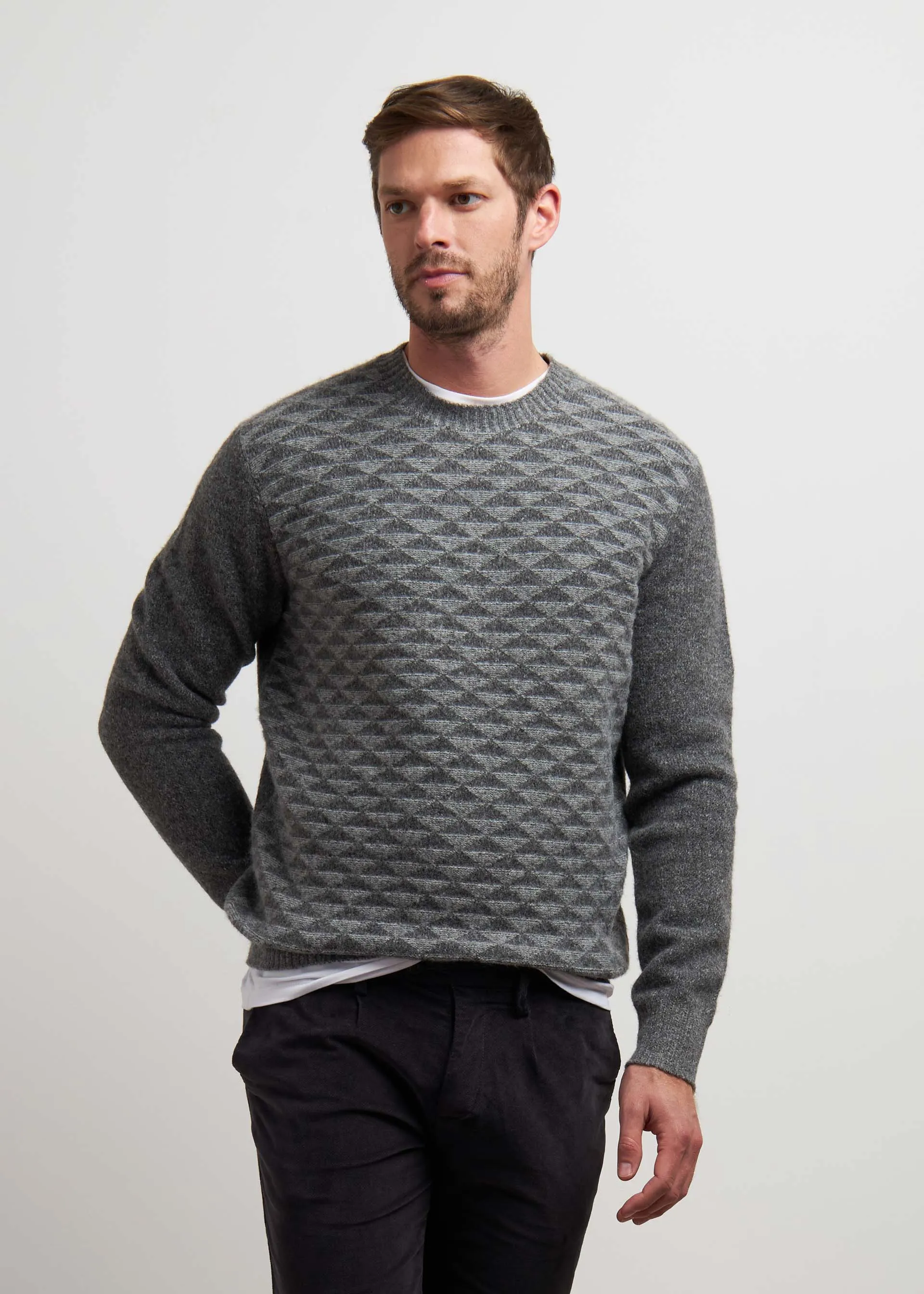 Knit jacquard sweater