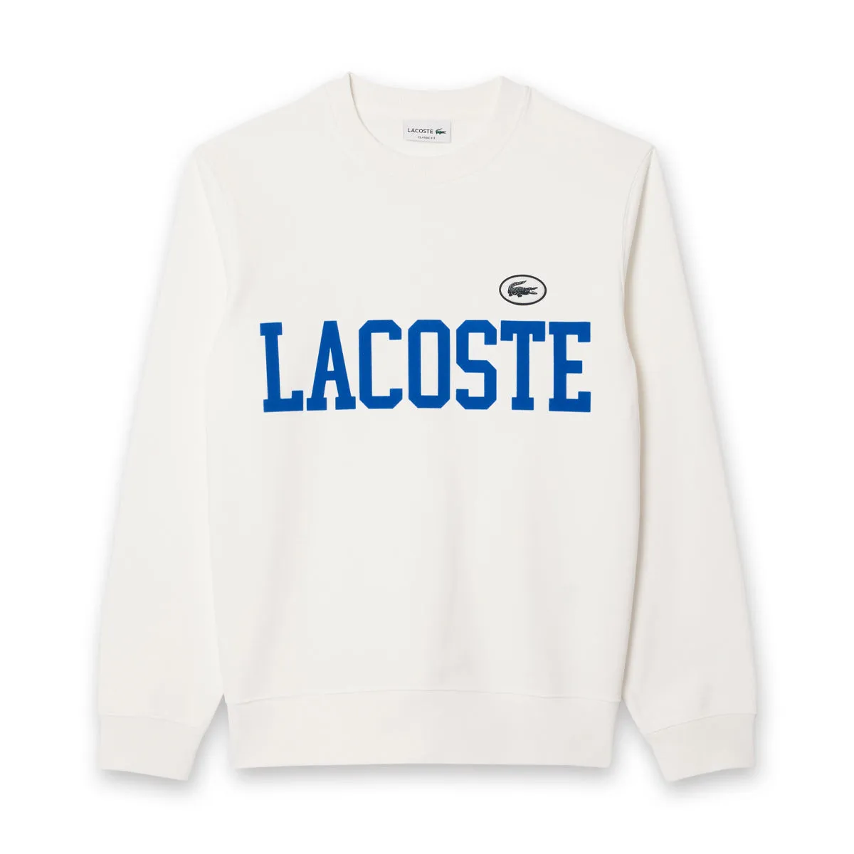 Lacoste White Flocked Fleece Sweatshirt - Top Google SEO Result