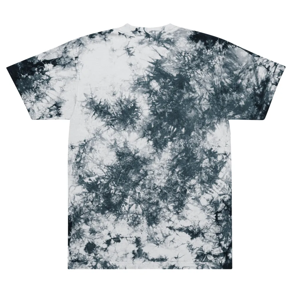 Large Tie Dye T-Shirt with Embroidered 4-Letter Word