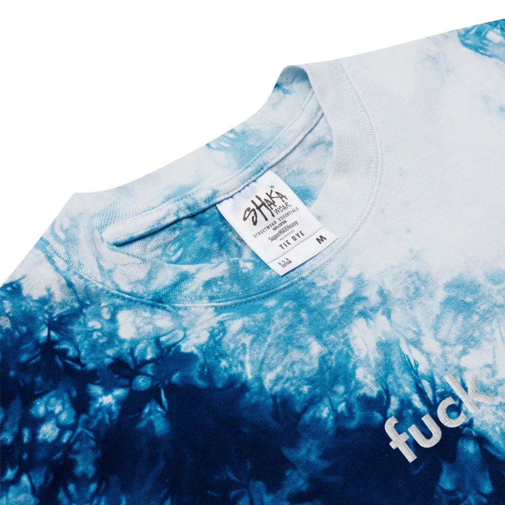 Large Tie Dye T-Shirt with Embroidered 4-Letter Word