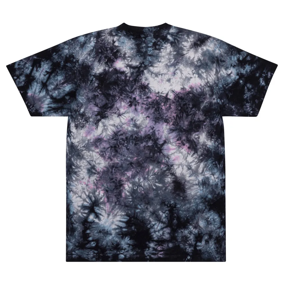 Large Tie Dye T-Shirt with Embroidered 4-Letter Word