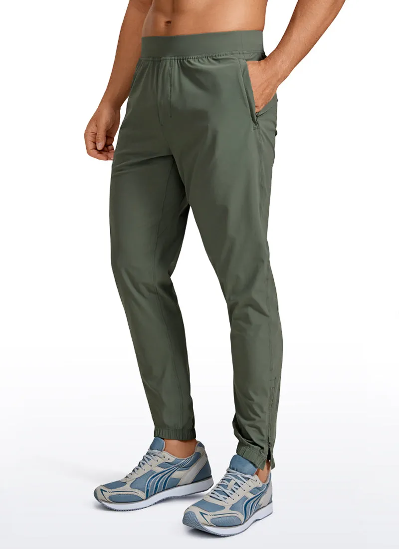 Lightweight Quick Dry Slim-Fit Joggers 29-Zipper Pockets