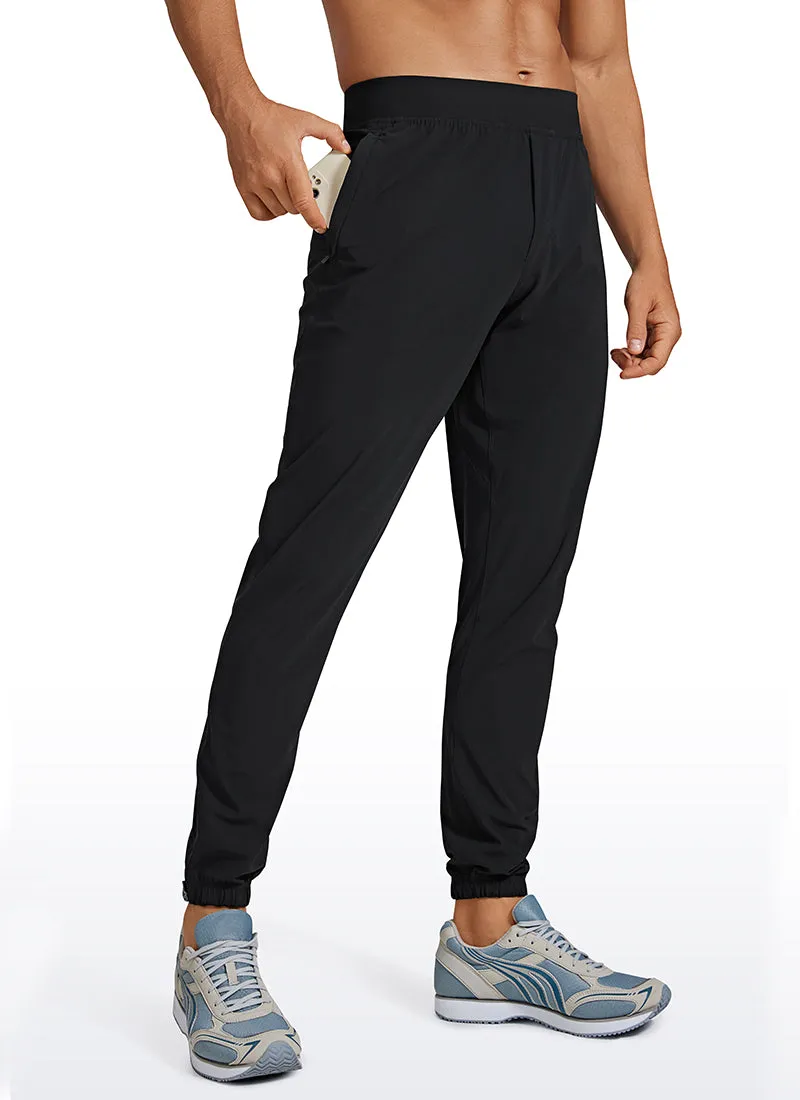 Lightweight Quick Dry Slim-Fit Joggers 29-Zipper Pockets