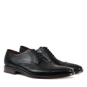 Loake Foley Black Leather Derby Shoes