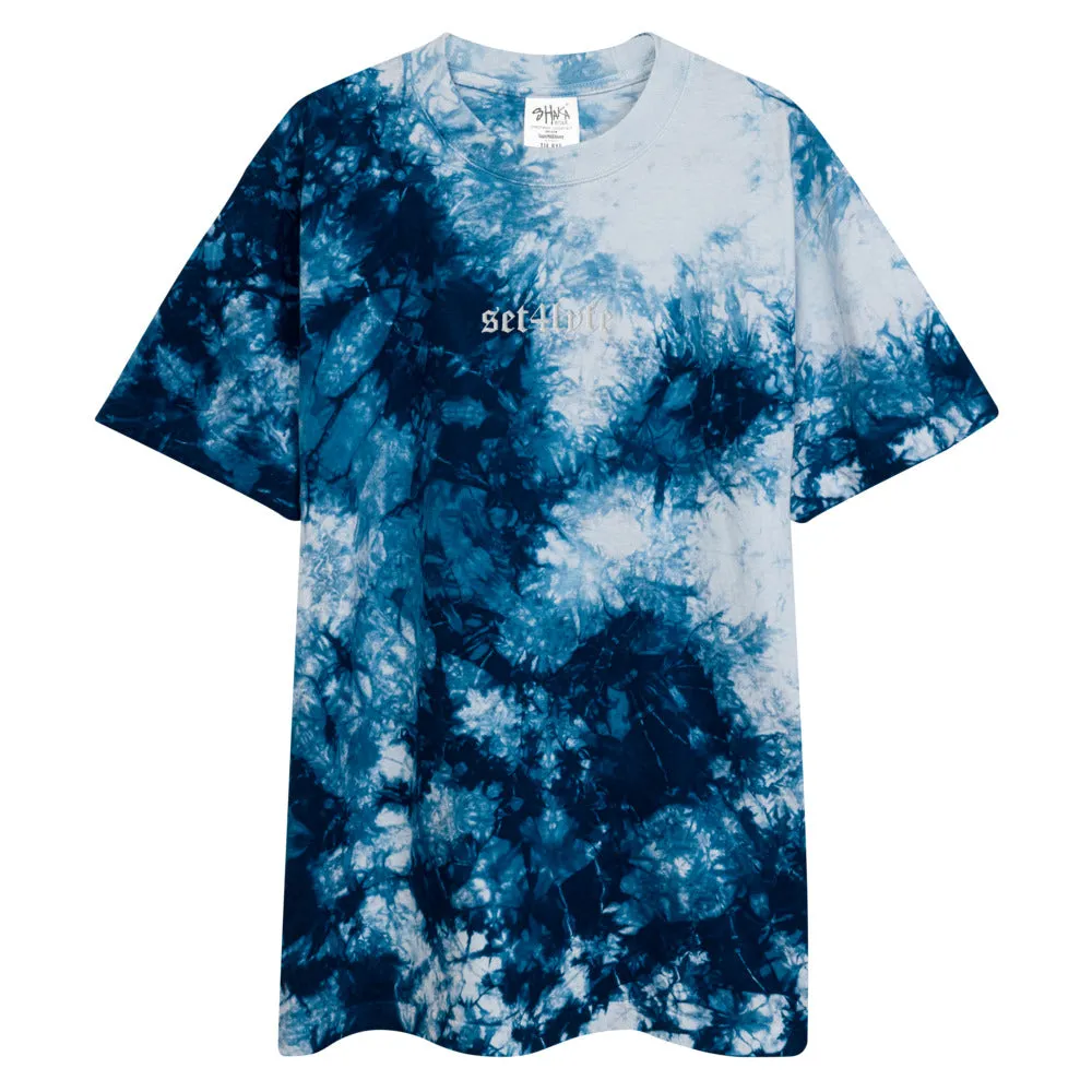 Low Key Oversized Tie Dye T-Shirt | Embroidered Design | Shop Now