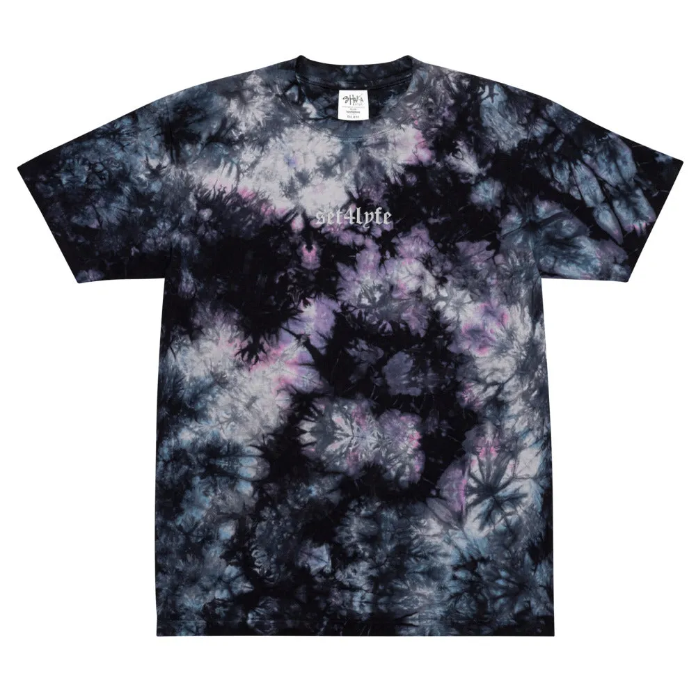 Low Key Oversized Tie Dye T-Shirt | Embroidered Design | Shop Now