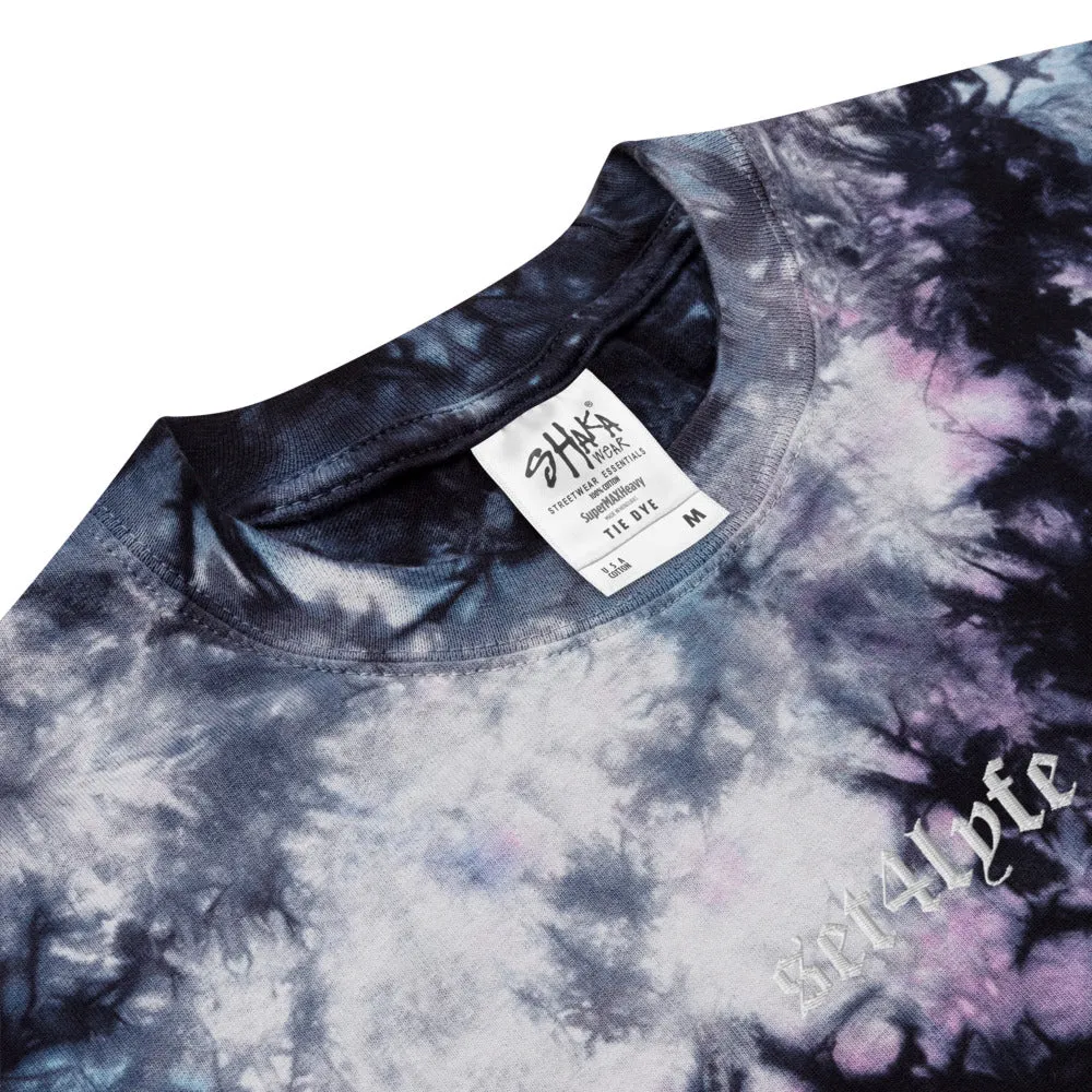 Low Key Oversized Tie Dye T-Shirt | Embroidered Design | Shop Now