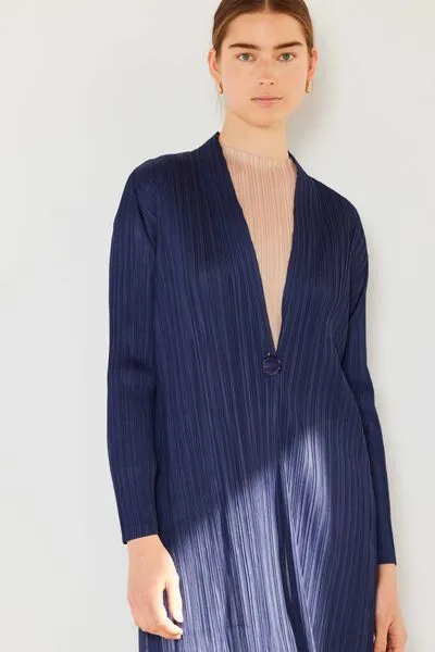 Marina West Swim Pleated Long Sleeve Cardigan - Result