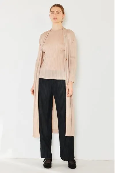 Marina West Swim Pleated Long Sleeve Cardigan - Result