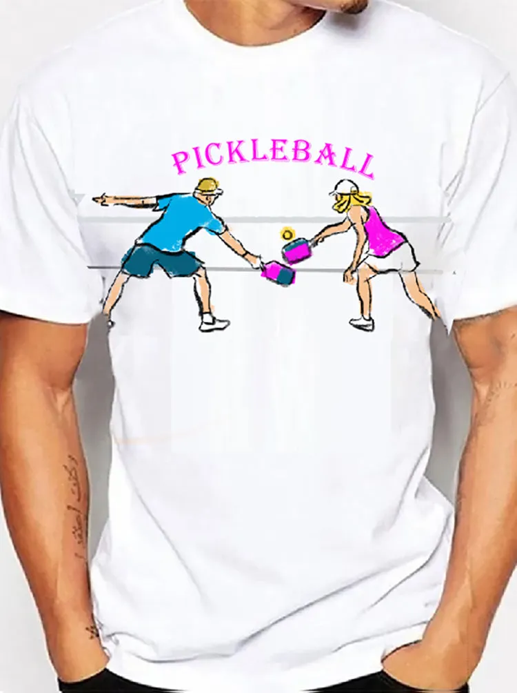 Mens Pickleball Shirts EU Size Quick Dry T Shirt  Men Women Print Original Design Gifts Tshirt