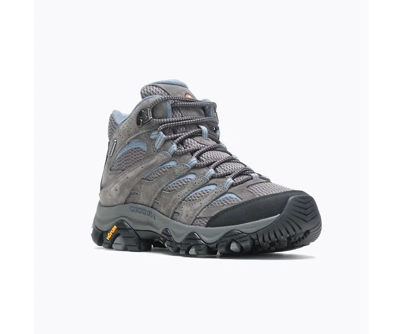 Merrell Womens Moab 3 Mid Waterproof Hiking Boots- Granite