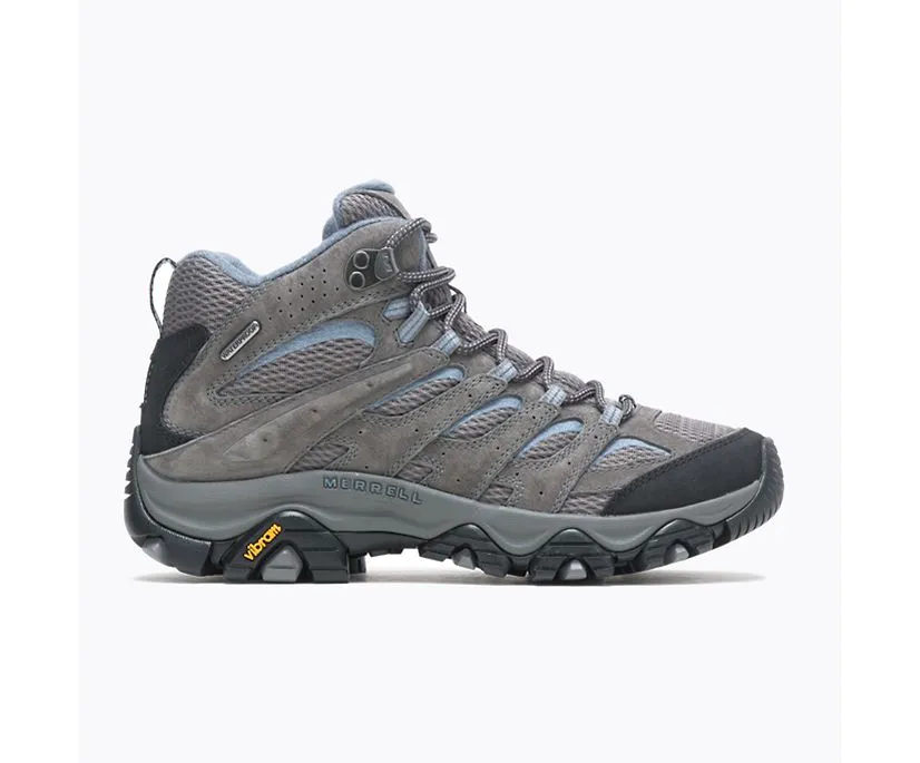 Merrell Womens Moab 3 Mid Waterproof Hiking Boots- Granite