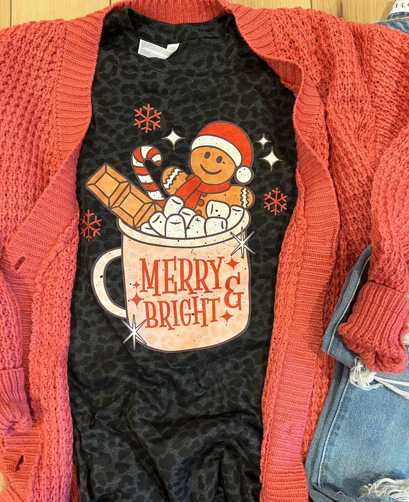 Merry & Bright Gingerbread Cup T-shirt