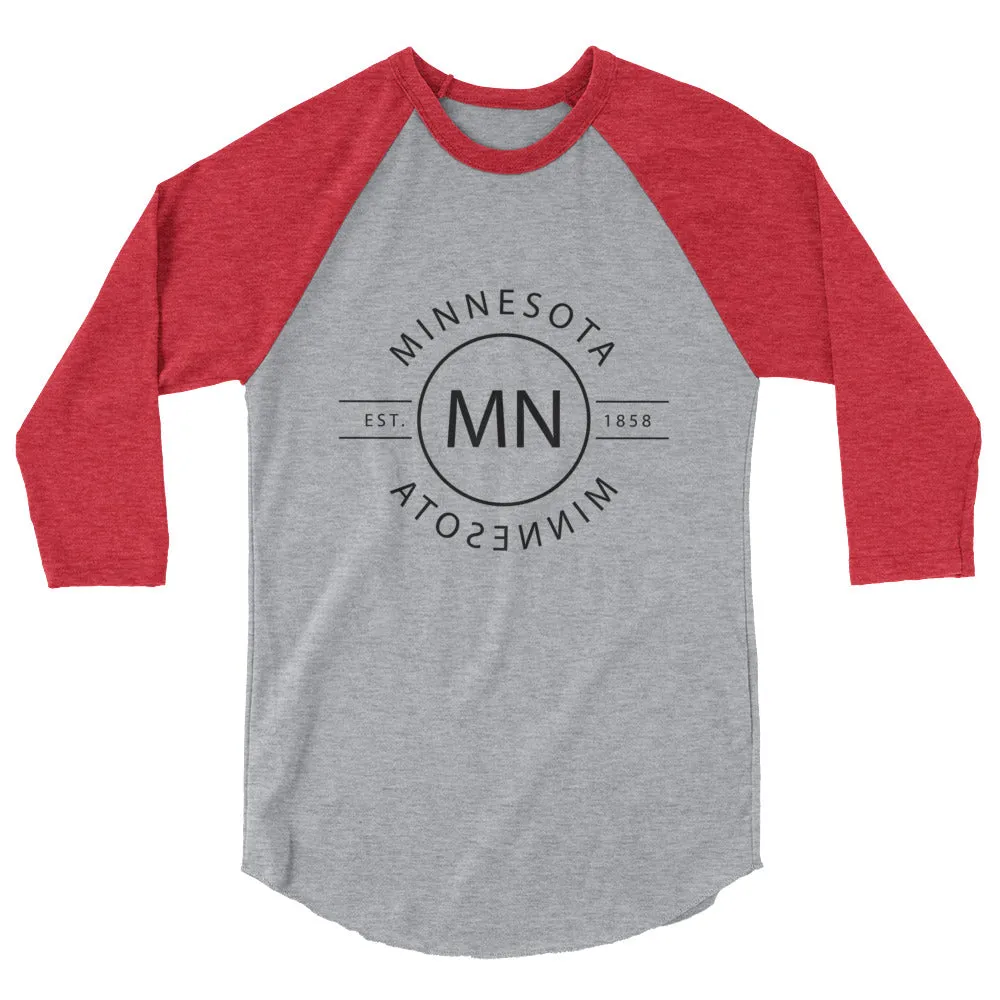 Minnesota 3/4 Sleeve Raglan Shirt - Reflections - Buy Now