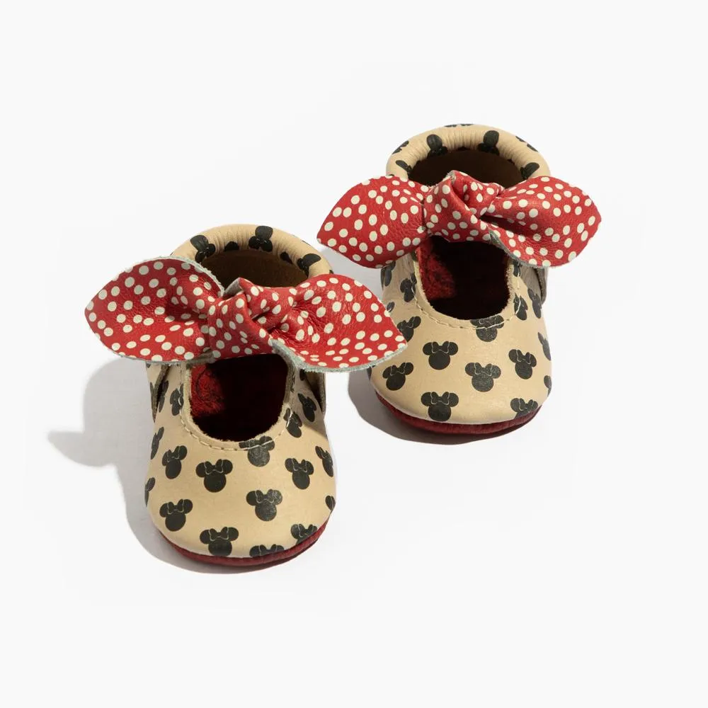 Minnie Dots Baby Shoe - Knotted Bow Design