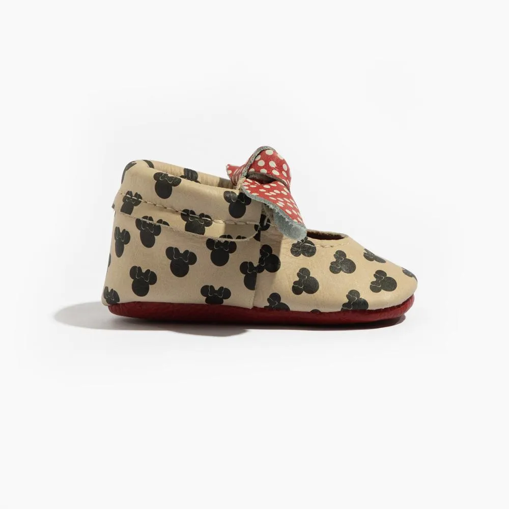 Minnie Dots Baby Shoe - Knotted Bow Design