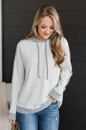 My Every Wish Hooded Top- Heather Grey