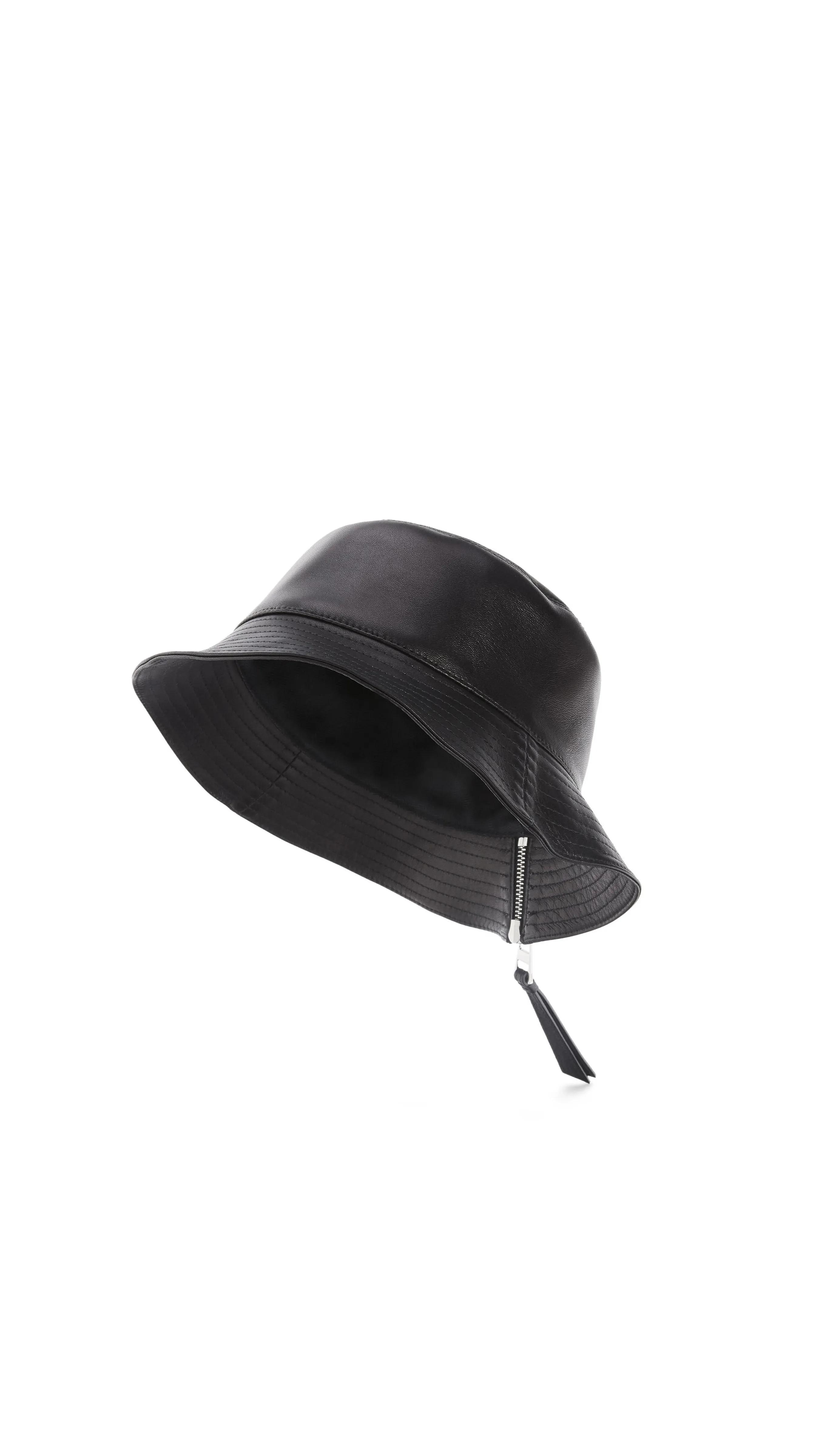 Nappa Calfskin Black Fisherman Hat