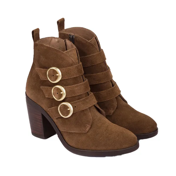 Nassima Women's Brown Suede Tour 005