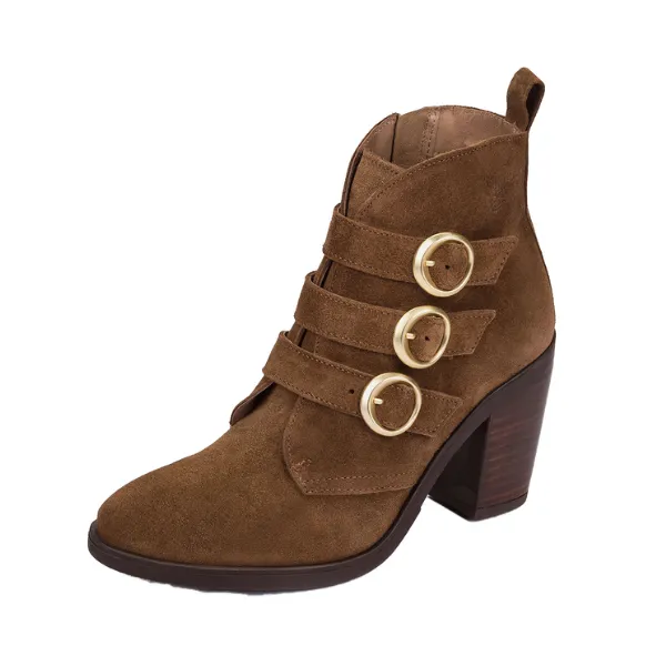 Nassima Women's Brown Suede Tour 005