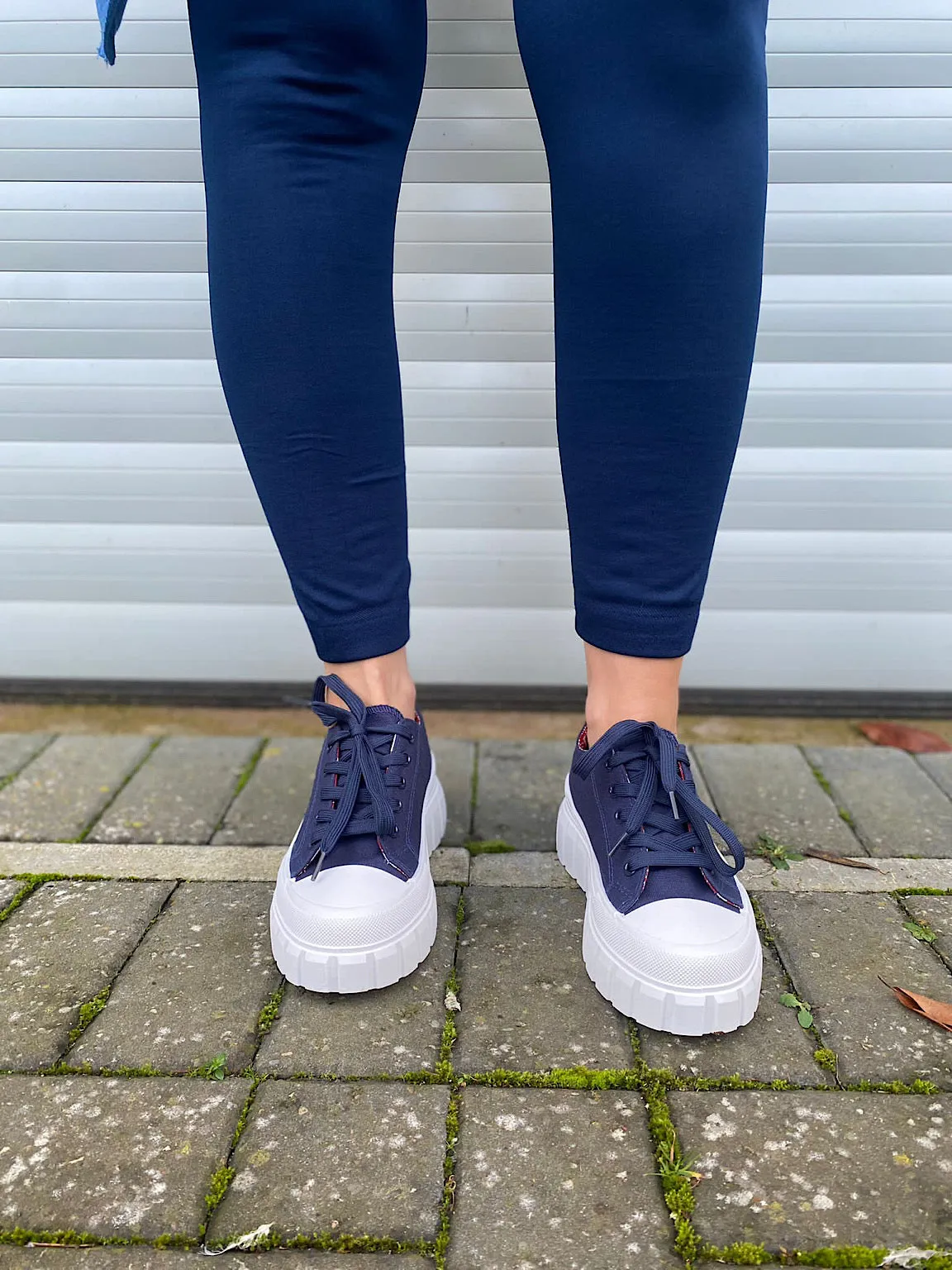 Navy Mayze Stack Trainers - Google SEO Result: Navy Blue Mayze Platform Sneakers