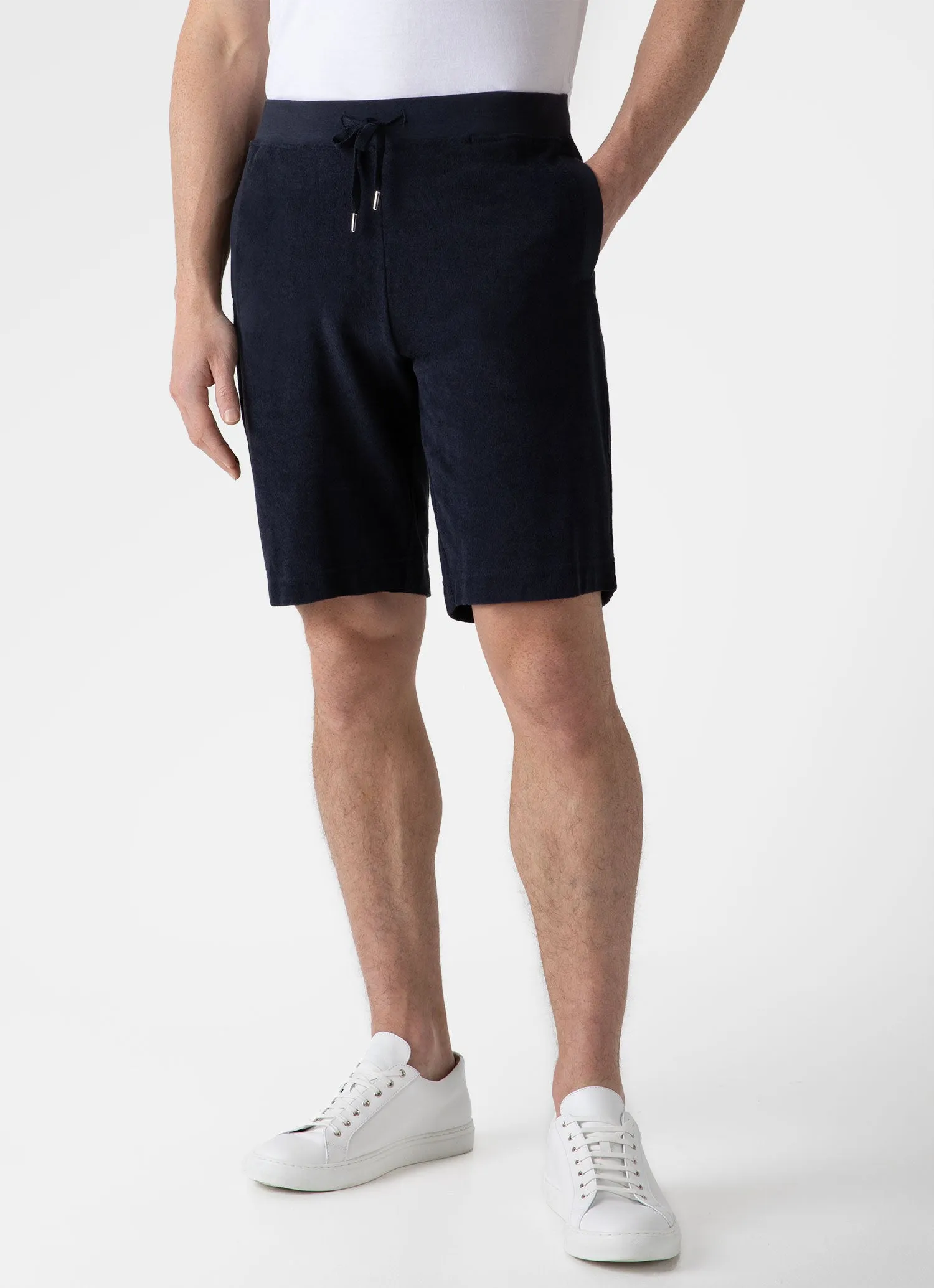 Navy Men's Towelling Shorts - Best Price, Free Shipping!