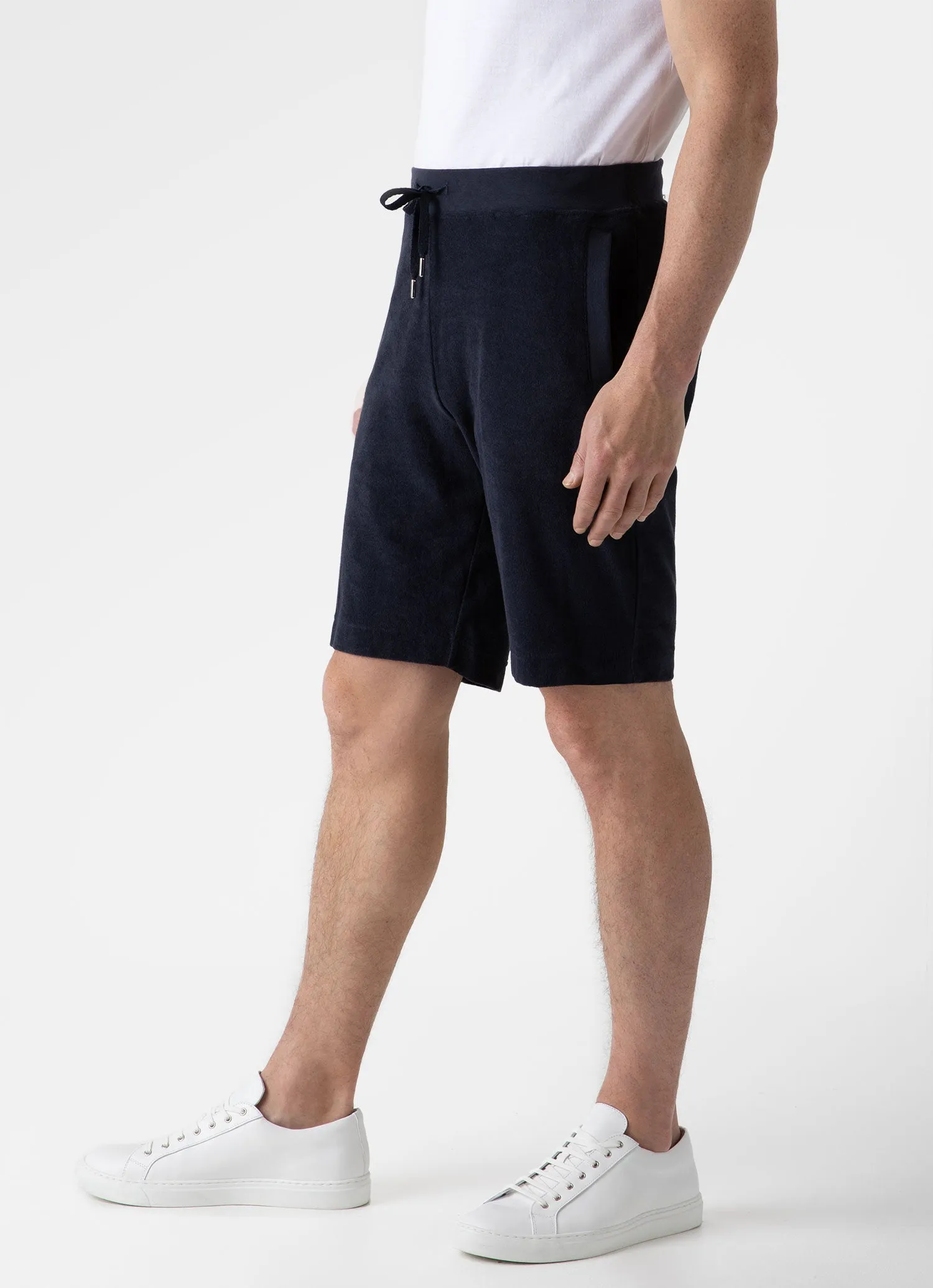 Navy Men's Towelling Shorts - Best Price, Free Shipping!