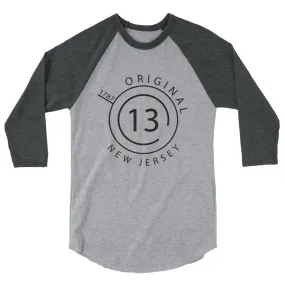 New Jersey 3/4 Sleeve Raglan Shirt with Original 13 Design