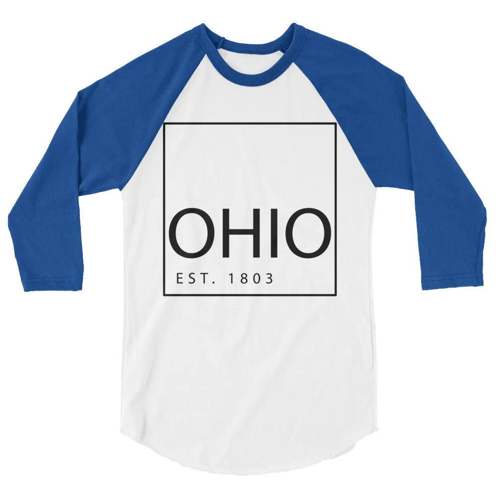 Ohio Raglan Shirt, 3/4 Sleeve - Established