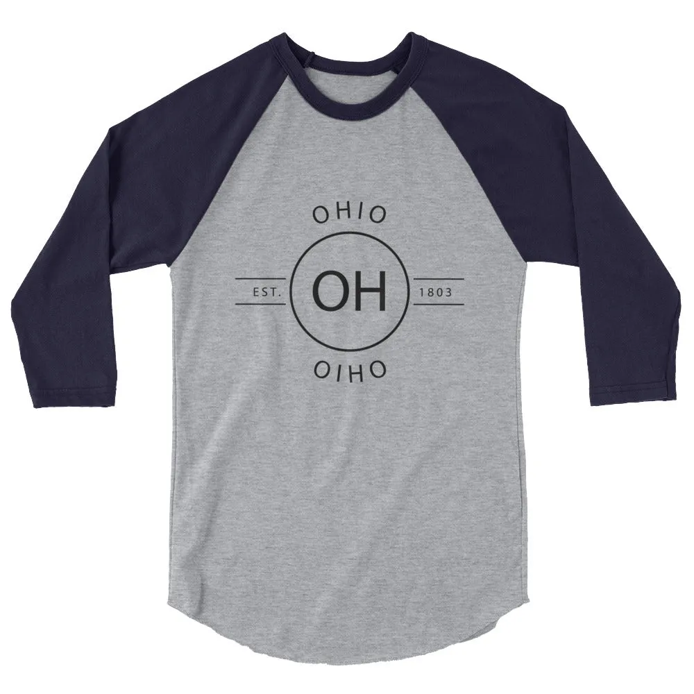 Ohio raglan shirt with 3/4 sleeves - reflections