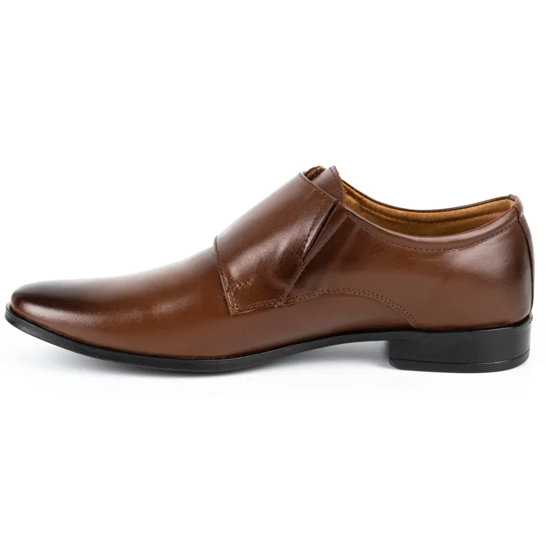 Olivier Leather formal shoes Monki 287LU brown