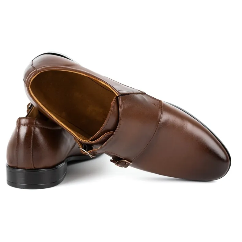 Olivier Leather formal shoes Monki 287LU brown